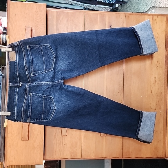 EUC American Eagle: "Vintage" Artist Crop, Dark-wash, Size 2 (circa 1999) - Picture 6 of 10